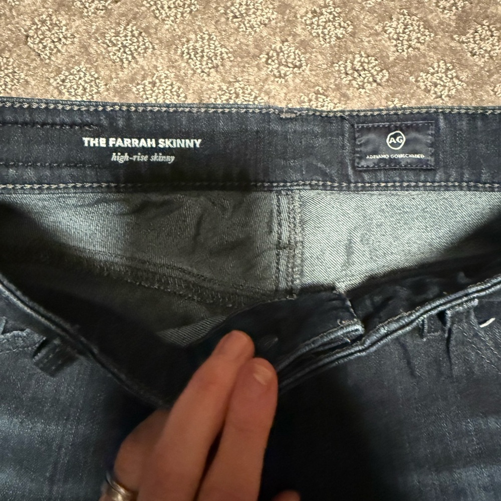 AG Adriano Goldschmied The Farrah Skinny Jeans - Dark Blue